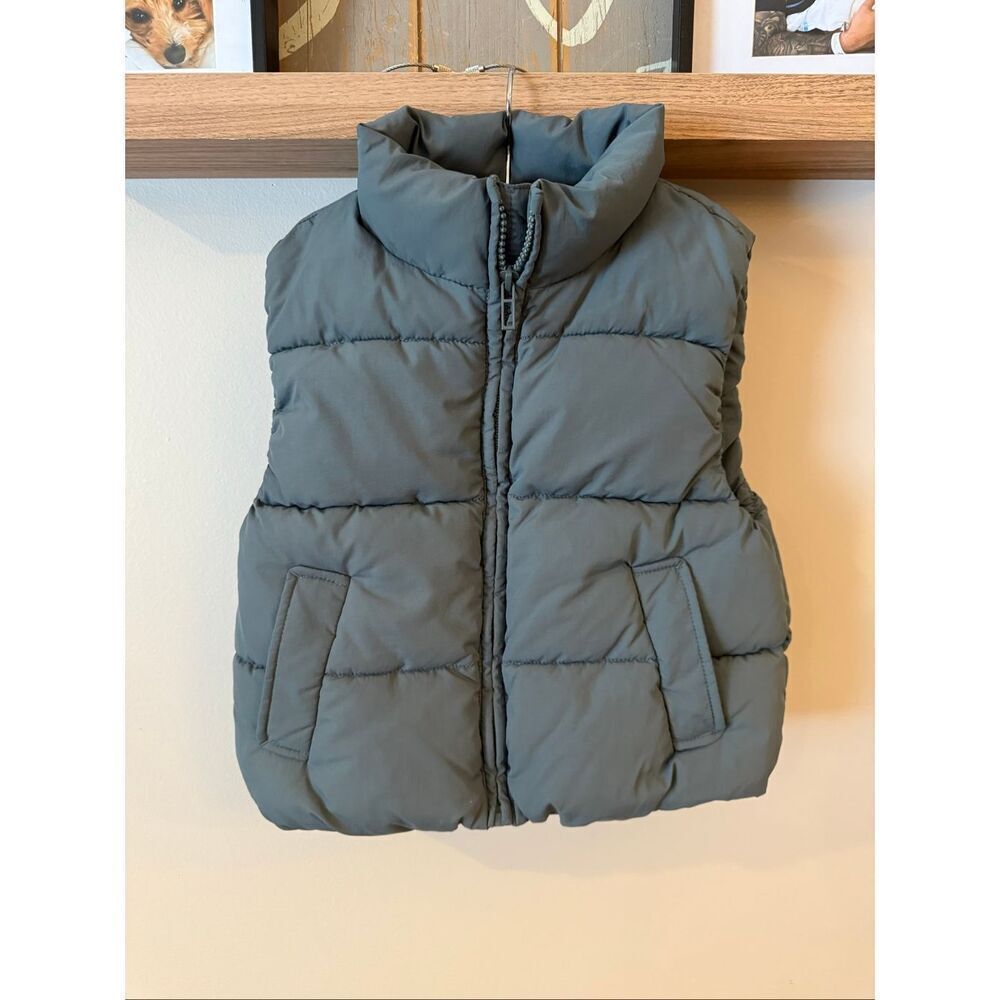 ZARA Charcoal Puffer Vest 3-4T
